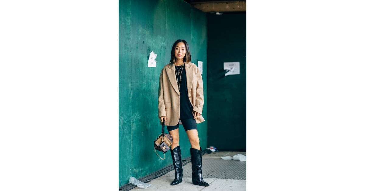 Aimee Song with a Louis Vuitton bag and Tibi boots | Best Street Style 2018 | POPSUGAR Fashion ...