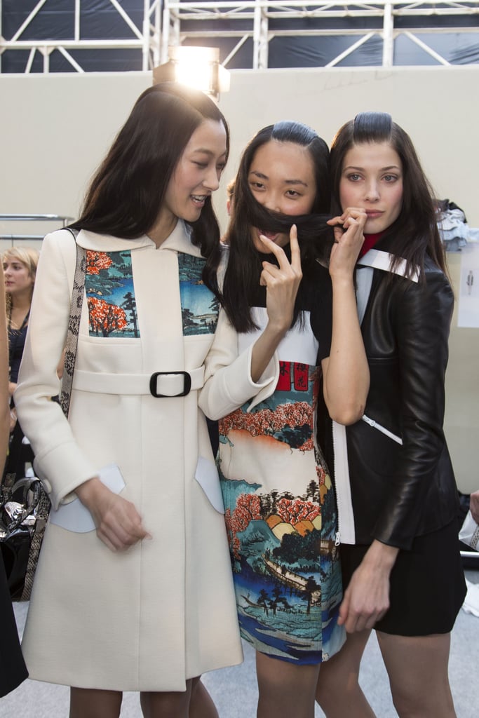 Models Backstage at the Carven Show