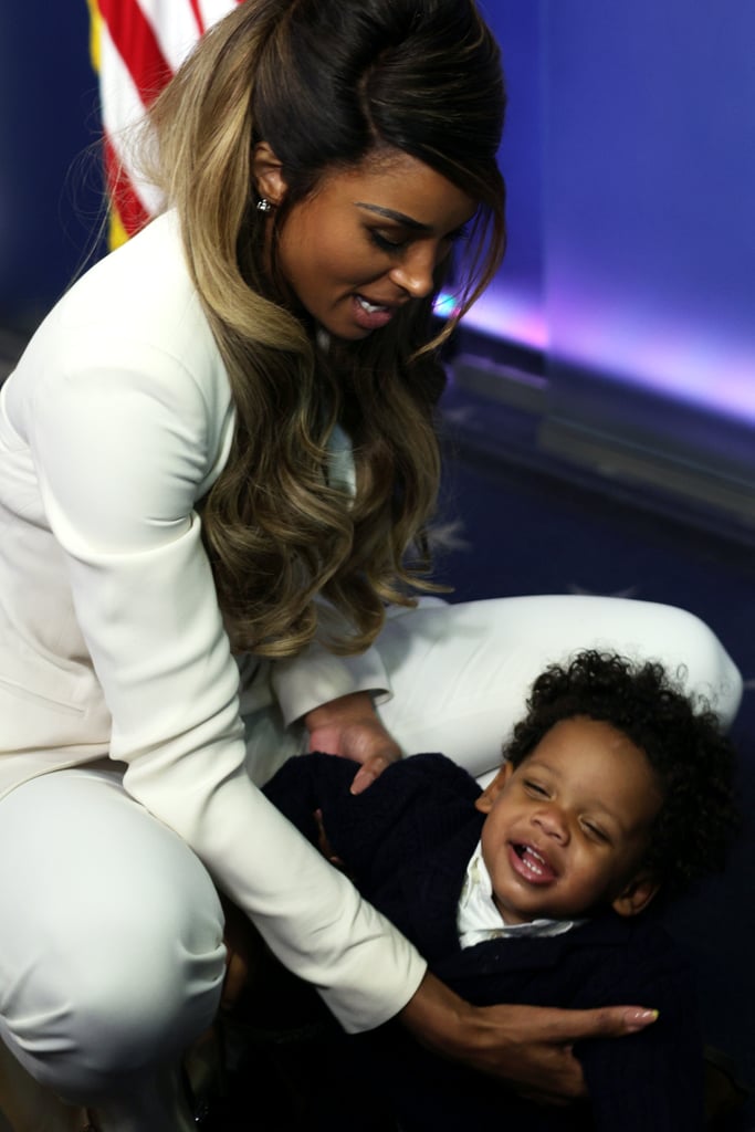 Watch Ciara's Son Win Interrupt White House Press Conference