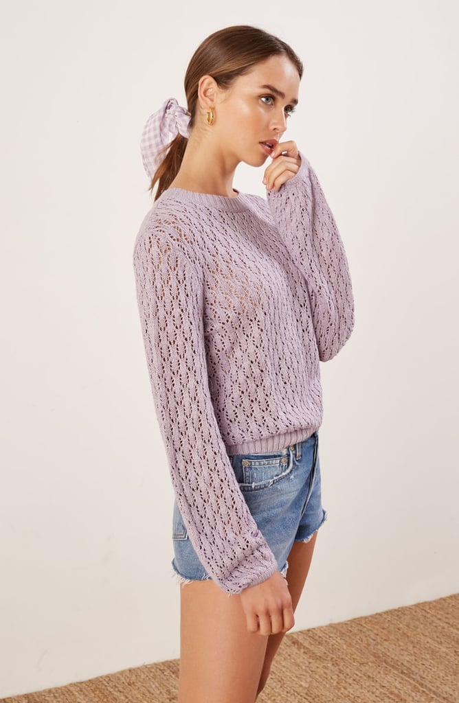 Reformation Rose Pointelle Linen Sweater