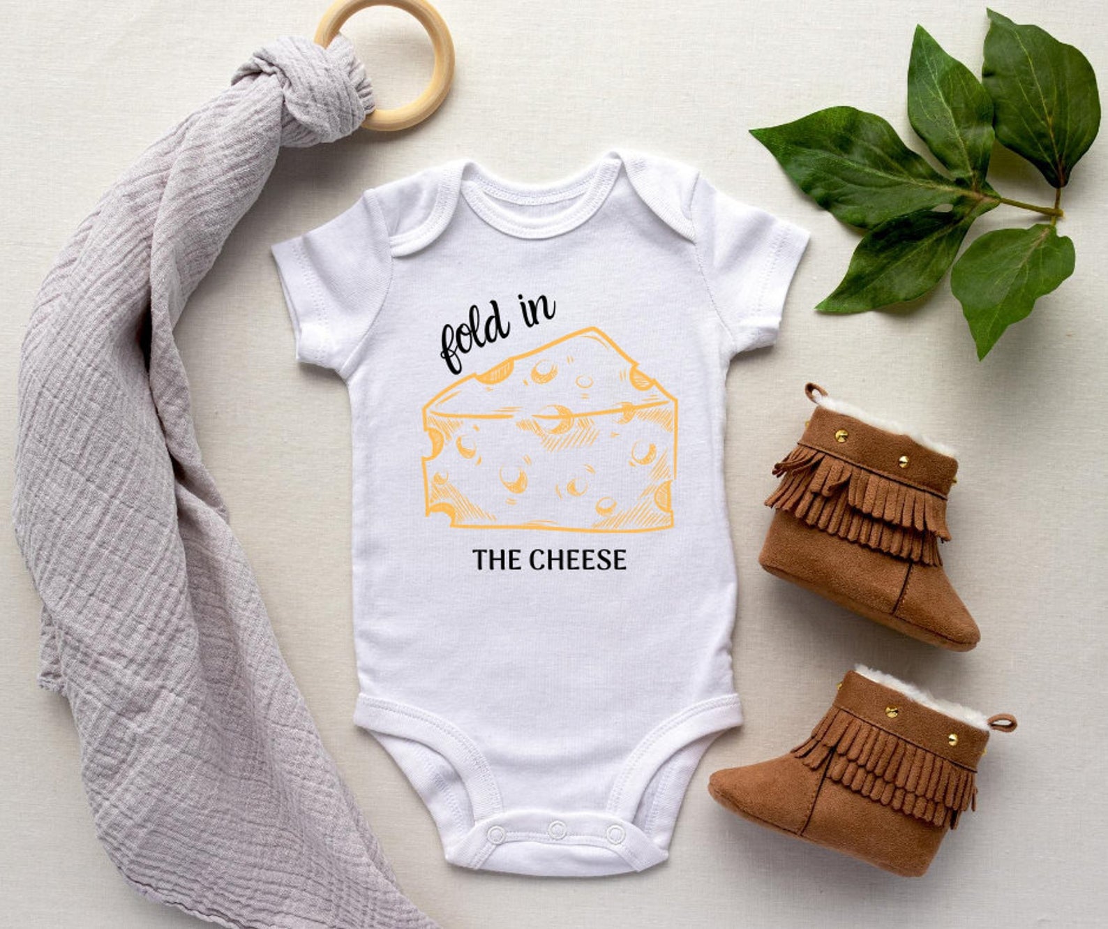 Marigold and Peppa Schitts Creek Fold in The Cheese Inspired Onesie