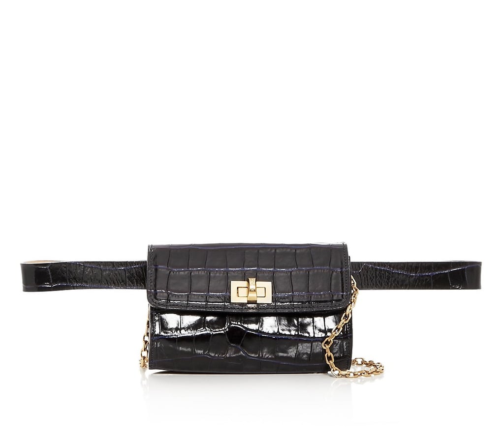 Shop Similar: Max Mara Micron Croc Embossed Leather Convertible Belt Bag