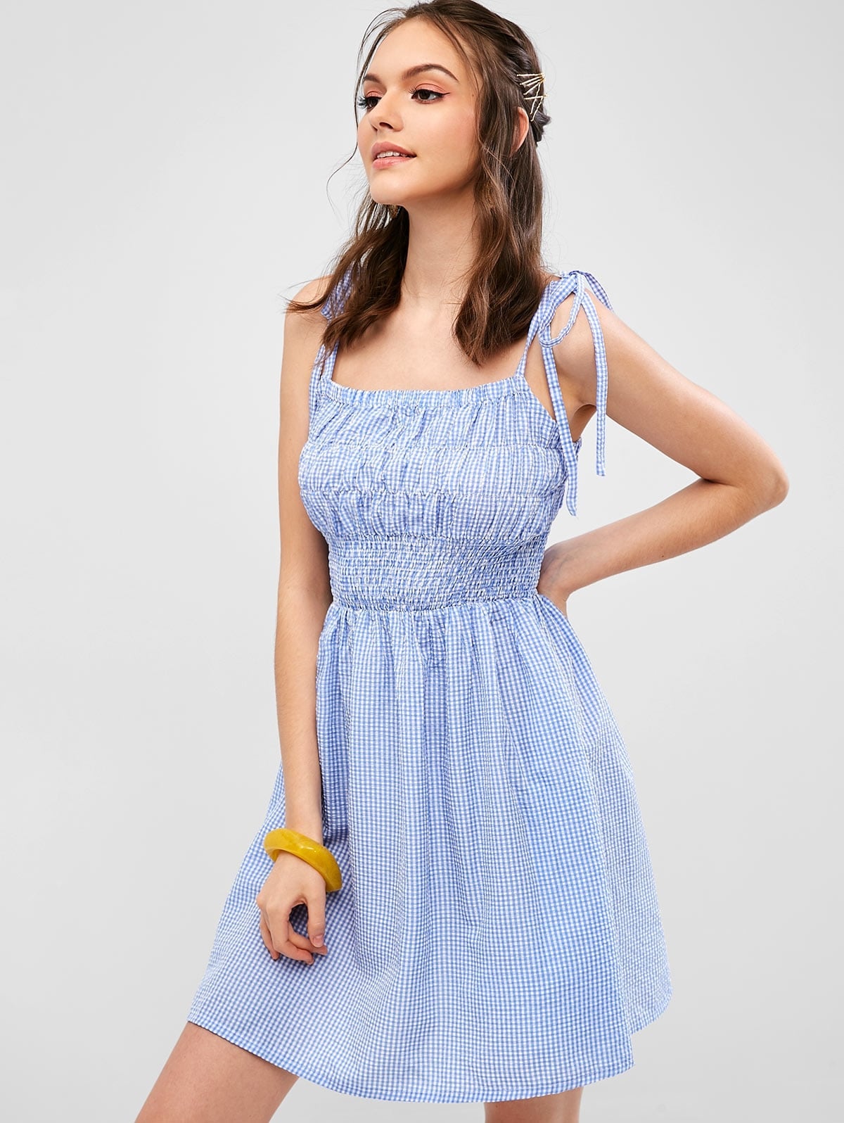 Zaful gingham dress cheap