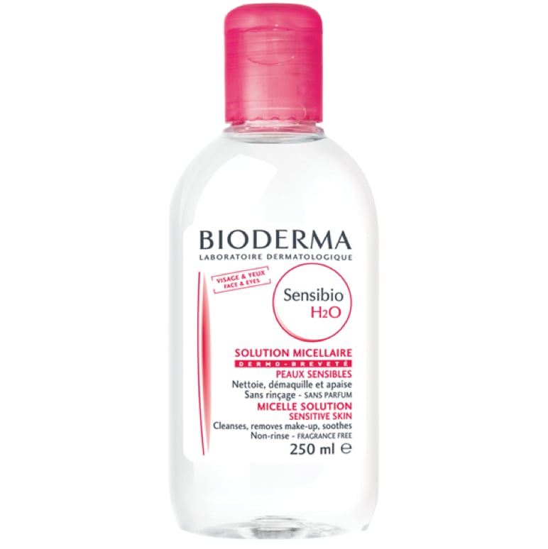An old backstage favorite, model Vera V. loves using Bioderma to get all of her makeup off and keep her skin in check. "I think all models use this, I think the French really know what they're doing!"