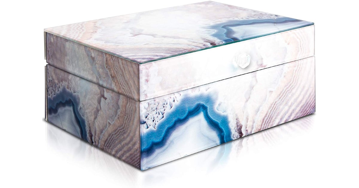 Laura Ashley Faux Agate Design Jewelry Box Chic Home Decor Gifts on