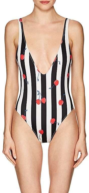 Solid & Striped Michelle Cherry-Print One-Piece Swimsuit
