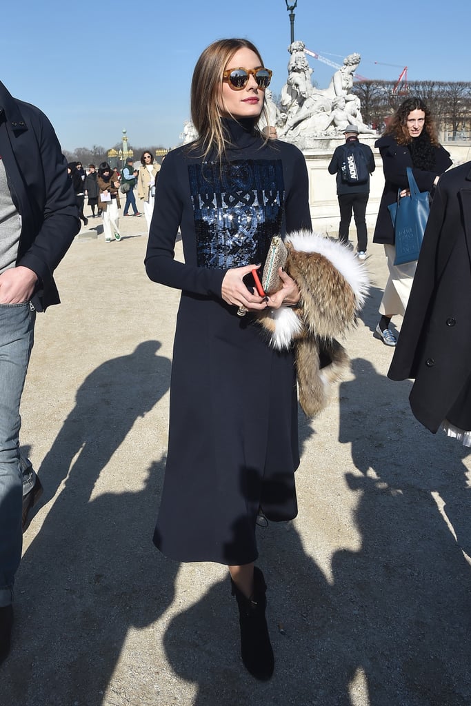 Olivia Palermo in Dior at Paris Fashion Week.