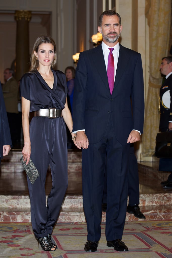 Letizia made a bold fashion choice in November 2013 when she wore a jumpsuit to a special event in Madrid.