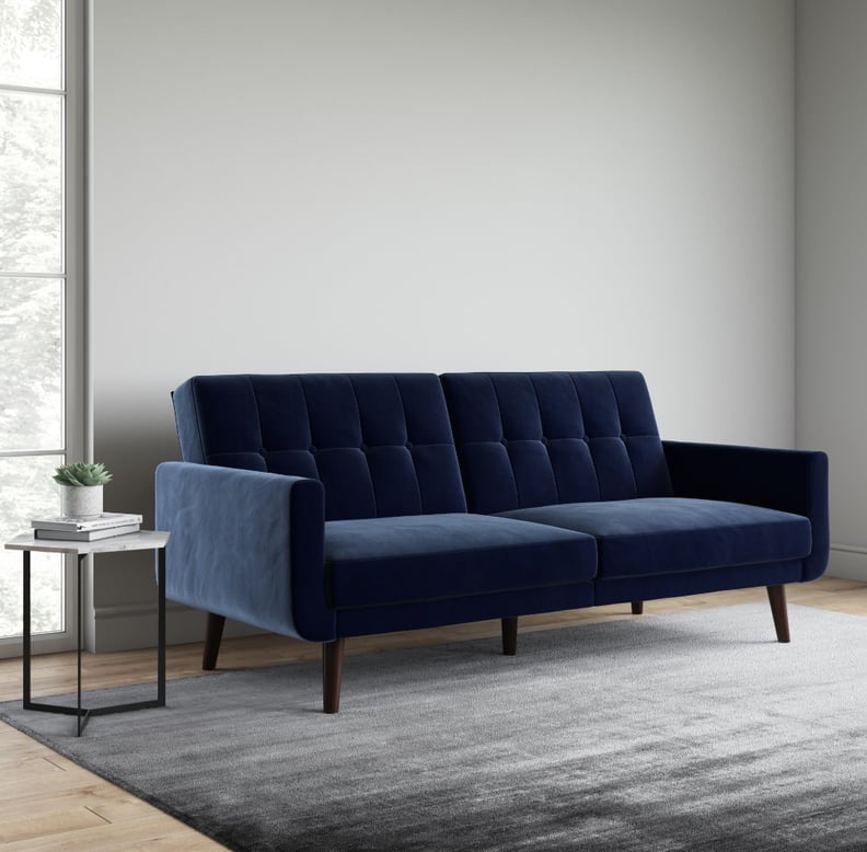 A Velvet Futon: Better Homes and Gardens Nola Modern Futon