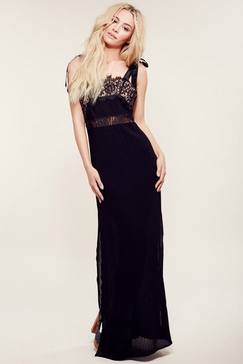For Love & Lemons Sweet Tea Maxi Dress in Black ($251)