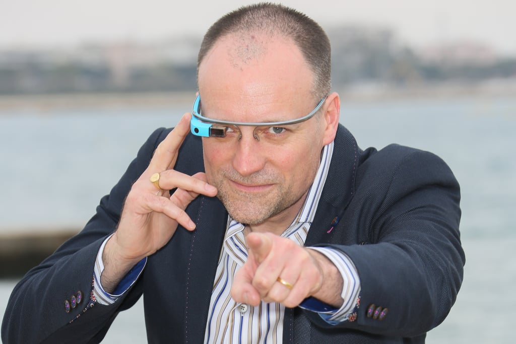 David Hewlett Celebrities Wearing Google Glass POPSUGAR Tech Photo 9