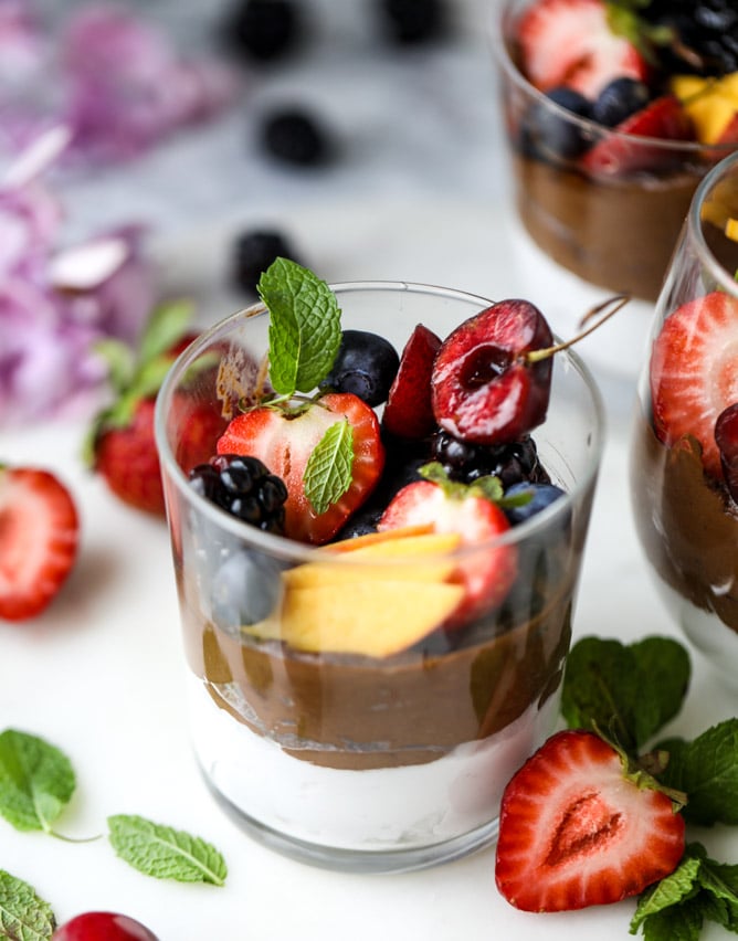 Avocado Chocolate Mousse With Summer Fruit