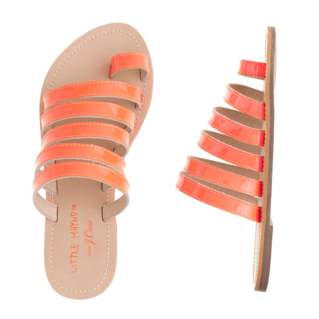 Little Mayhem for J.Crew Sandals in Neon Flame ($68)