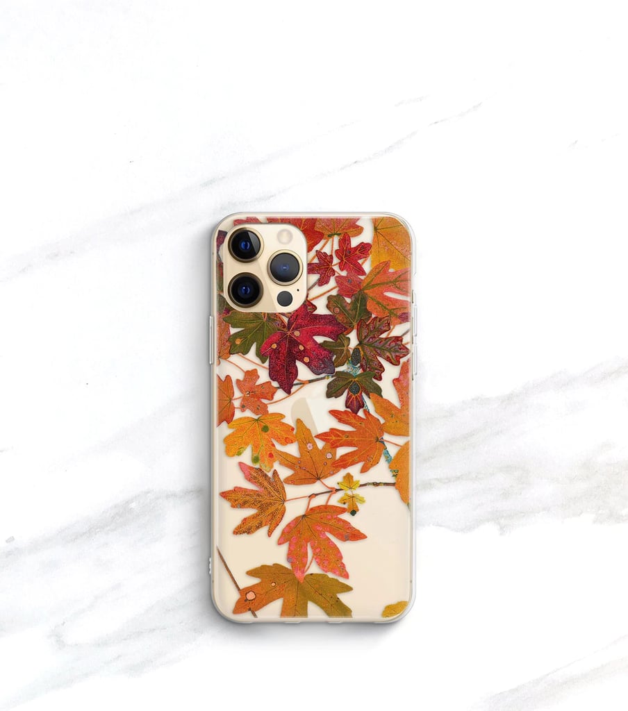 A Trendy Tech Accessory: Fall Leaves Foliage Clear Phone Case