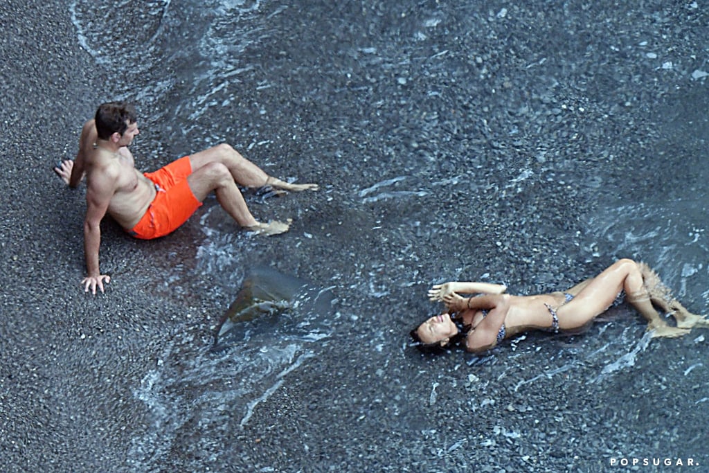 Bradley Cooper and Irina Shayk on the Beach in Italy 2018