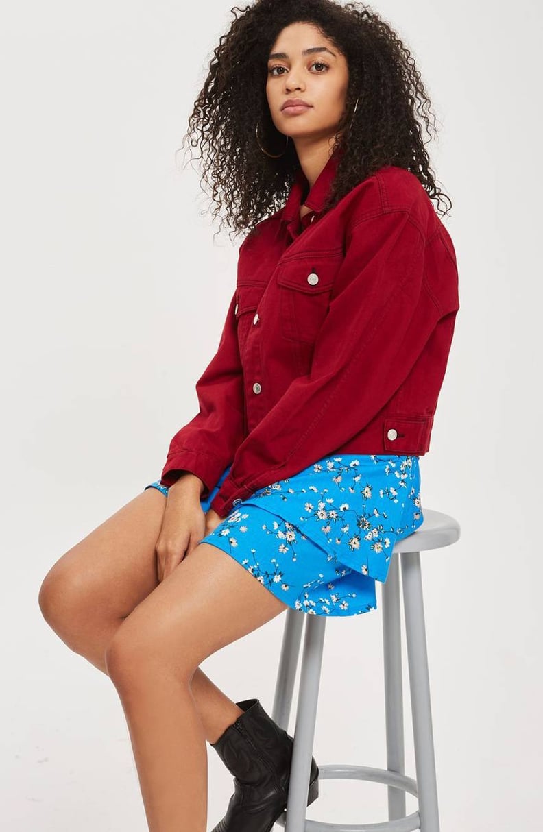 Topshop Tiered Floral Miniskirt