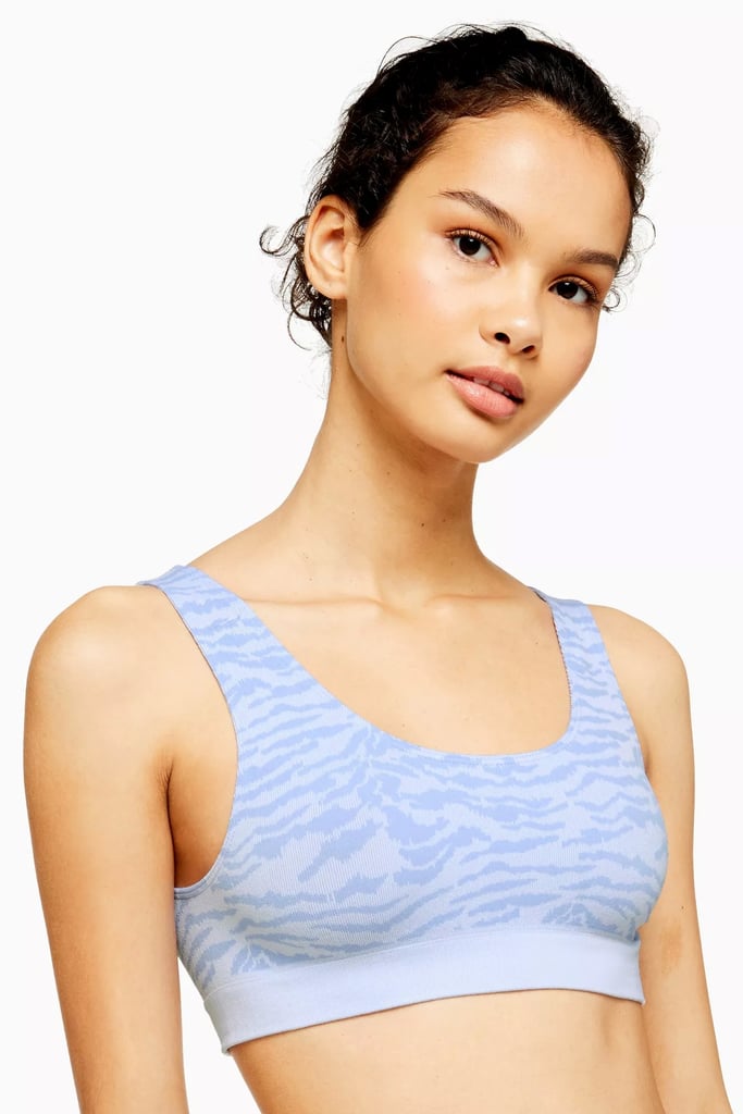 Topshop Zebra Printed Sporty Crop Top