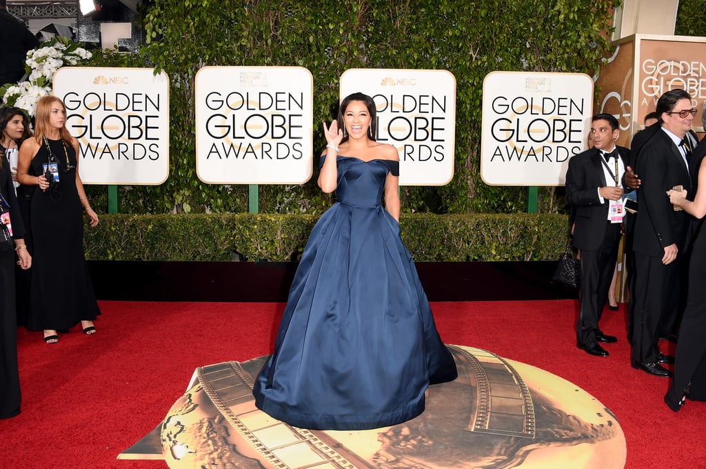 Gina Rodriguez's Dress at the 2016 Golden Globes