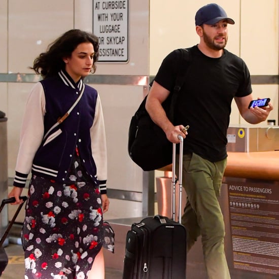 Chris Evans and Jenny Slate at LAX July 2016