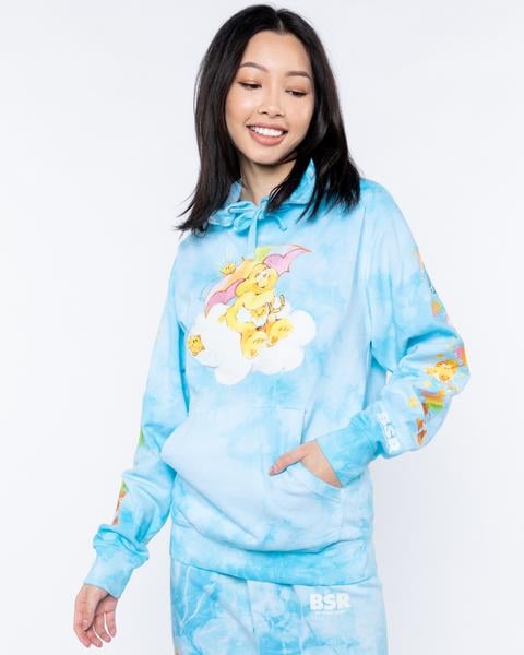 By Samii Ryan Raining Care Bears Blue Tie-Dye Hoodie
