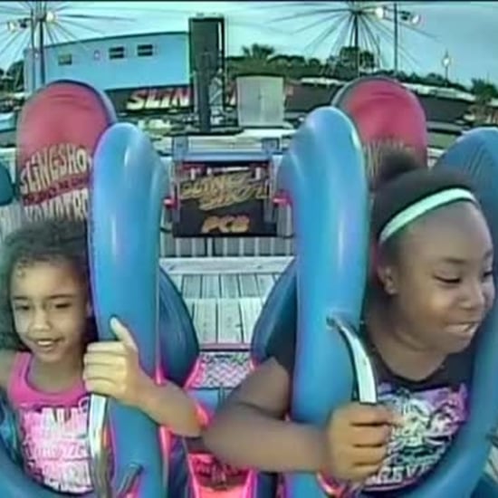 Two Girls Freak Out on Slingshot Ride