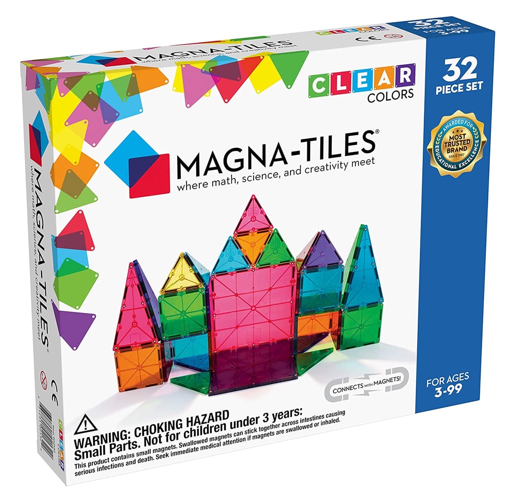 Magna-Tiles 32-Piece Clear Colours Set