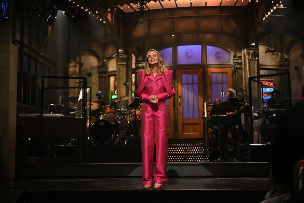 Carey Mulligan Wears a Hot-Pink Aliétte Suit to Host SNL