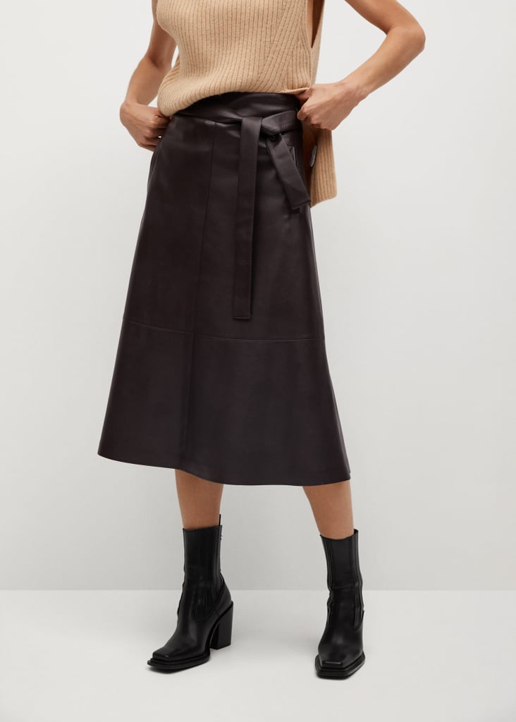 Mango Faux-Leather Skirt