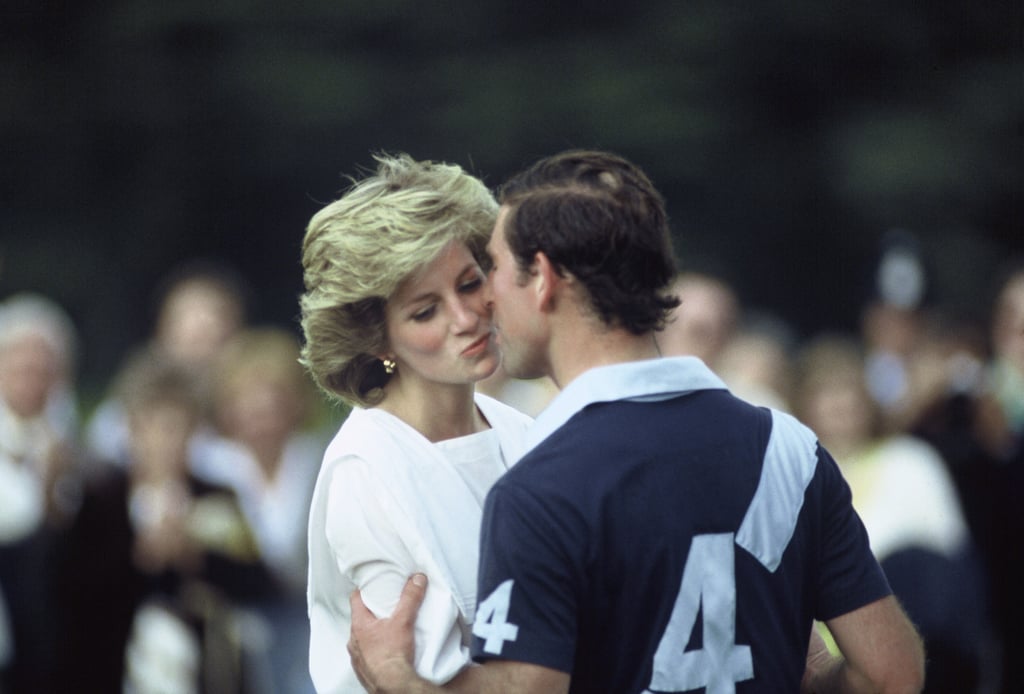 They shared a quick kiss at a polo match in 1985.