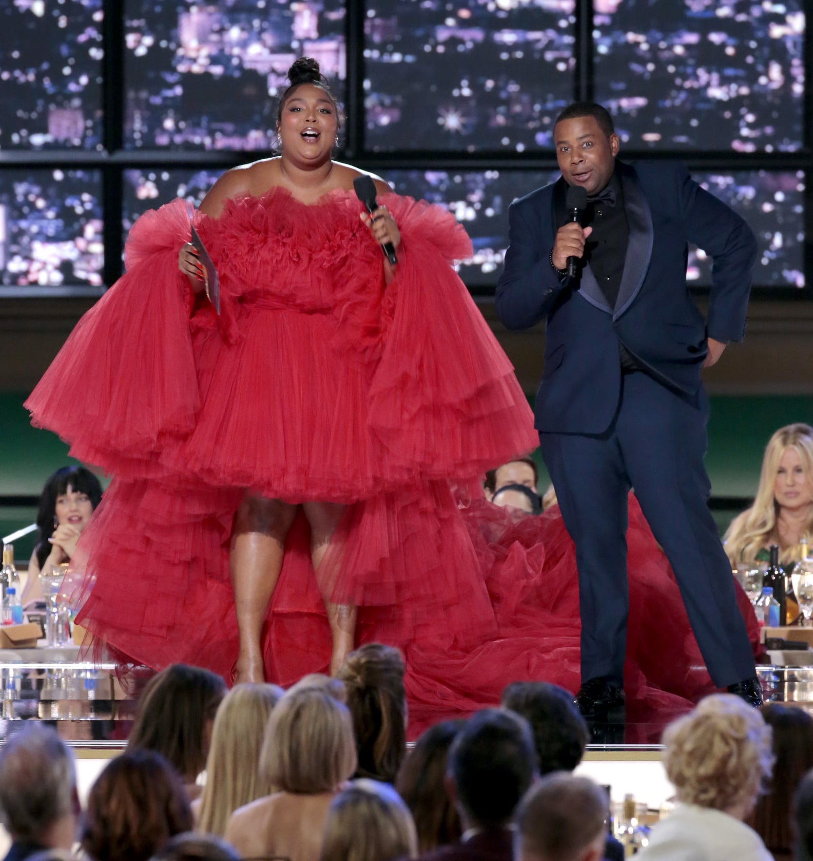 Lizzo Wears Red Giambattista Valli Dress at 2022 Emmys PS Fashion