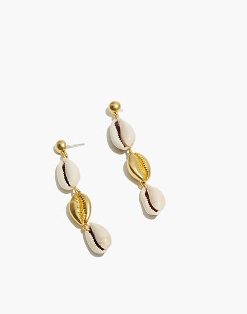 Madewell Cowrie Shell Drop Earrings