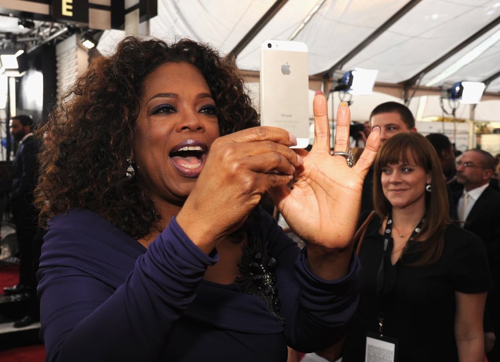 Oprah Winfrey captured a crowd moment before the SAGs.