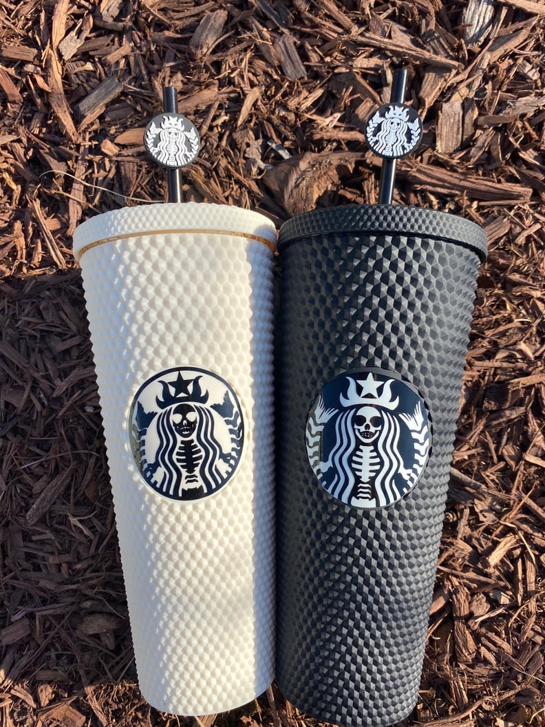 For Coffee-Lovers: Mermaid Skeleton Studded Reusable Cup