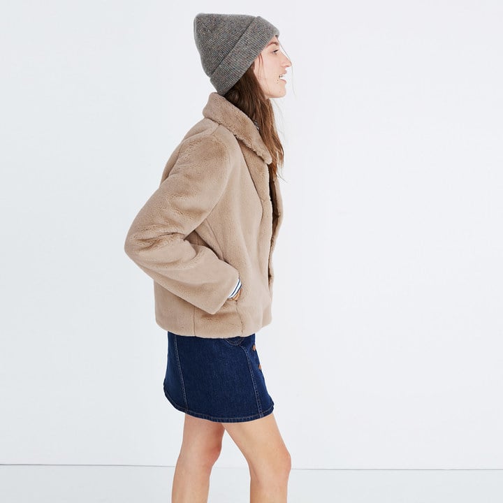 Madewell Shrunken Faux-Mink Jacket