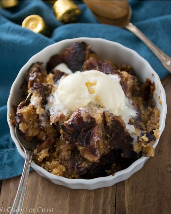 Slow-Cooker Caramel Peanut Butter Hot Fudge Cake