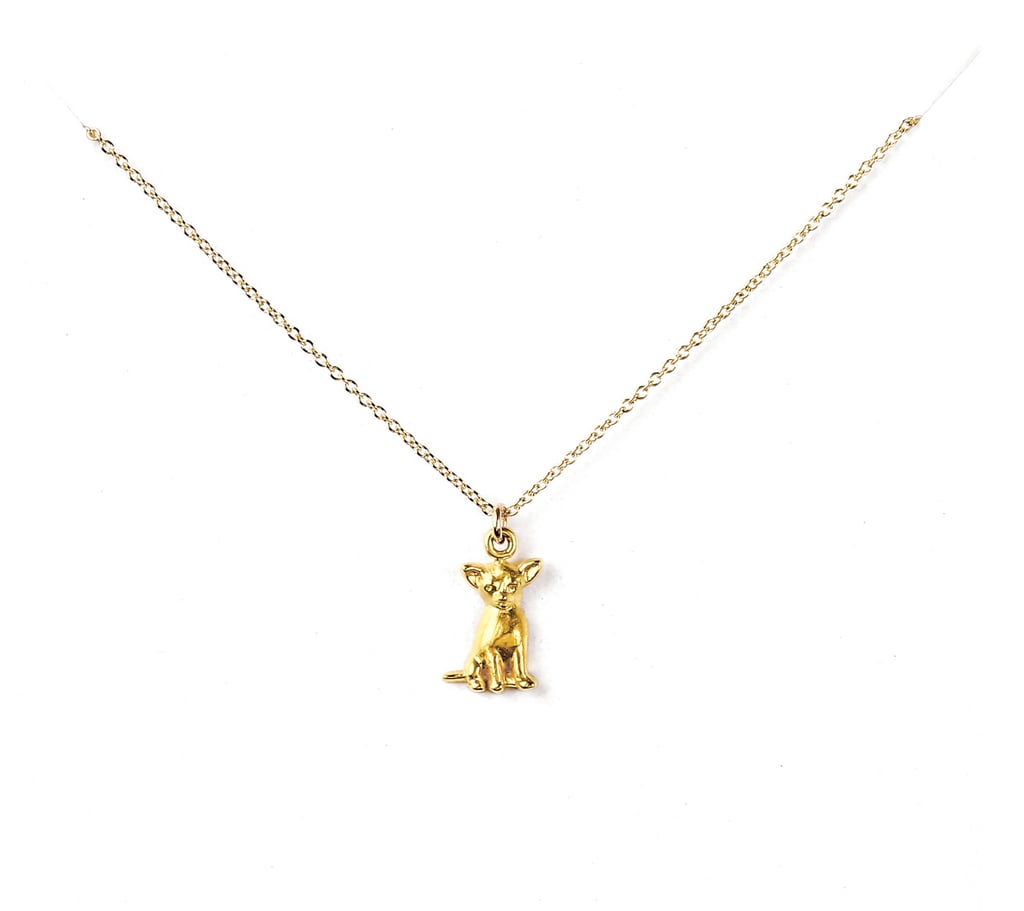 Wag by Dogeared Chihuahua Gold-Dipped Necklace ($58)