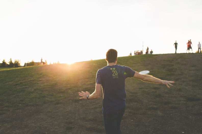 Play disc golf in the park.