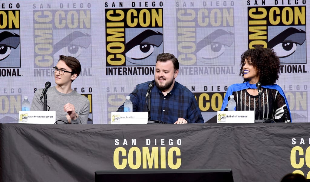 Isaac Hempstead Wright, John Bradley, and Nathalie Emmanuel