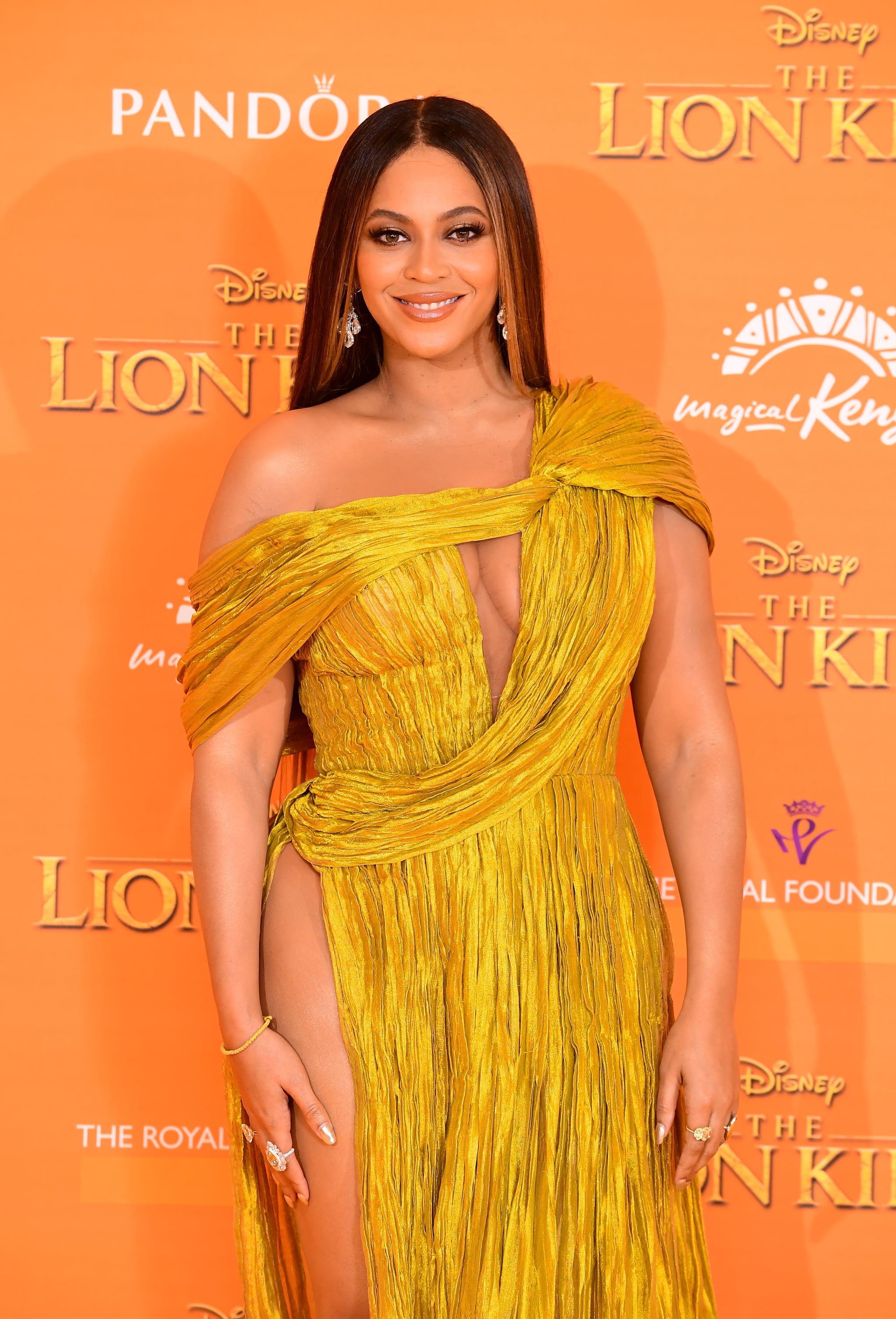 Beyonce attending Disney's The Lion King European Premiere held in Leicester Square, London. (Photo by Ian West/PA Images via Getty Images)