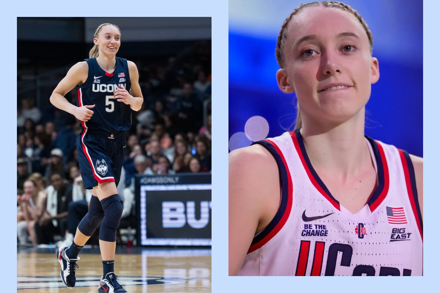 Paige Bueckers playing for University of Connecticut.