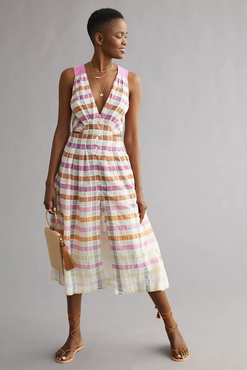 Maeve Ombre Plaid Midi Sundress