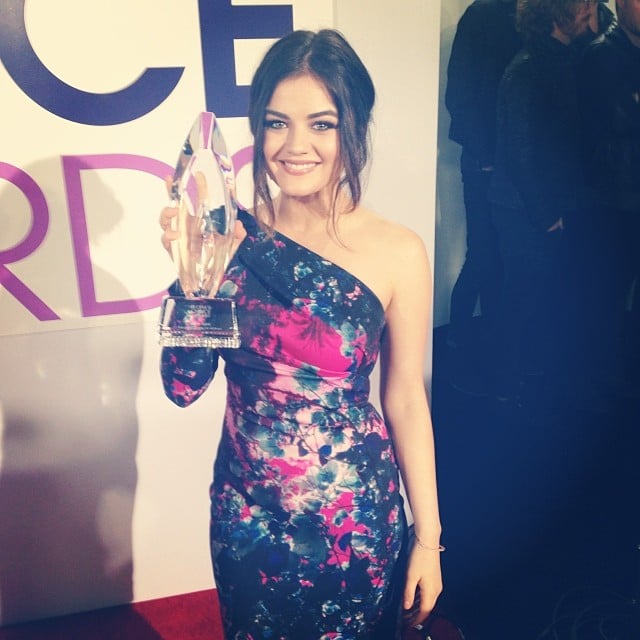 Lucy Hale thanked fans for their support after accepting one of the night's first awards.
Source: Instagram user lucyhale