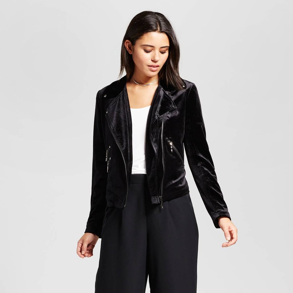 Bagatelle Collection Velvet Moto Jacket