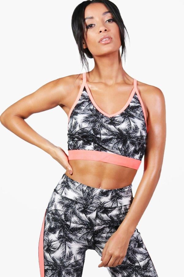 Boohoo Racer Back Sports Bra