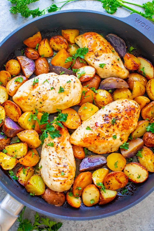 One Pan Lemon Butter Chicken and Potatoes