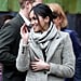 Meghan Markle January 2018 Royal Engagement Hair in a Bun