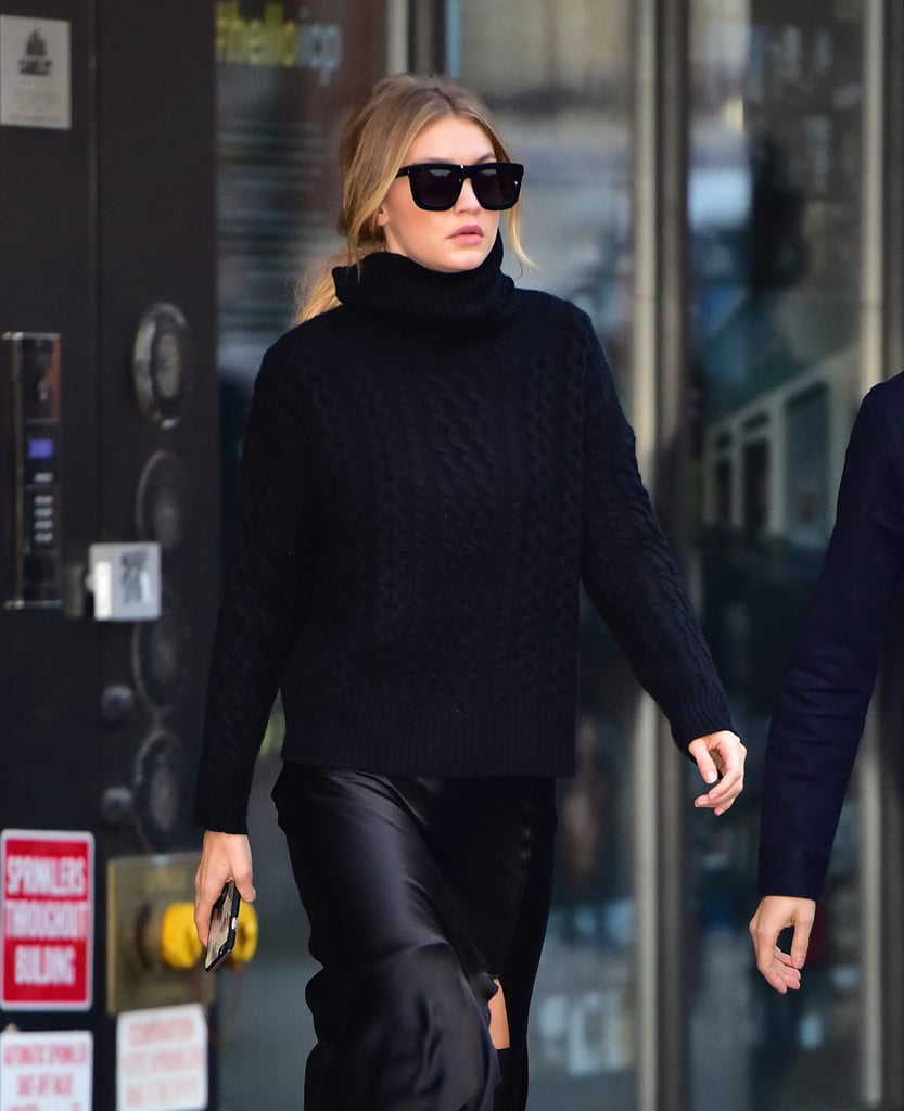 Gigi Hadid in Long Black Skirt