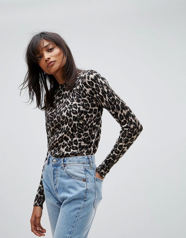 ASOS Oasis Leopard-Print Sweater