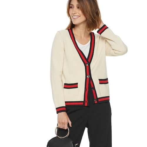 POPSUGAR at Kohl's Varsity Striped Cardigan Sweater