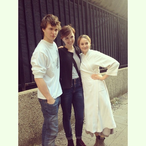 Ansel Elgort and Shailene Woodley took a photo with Divergent author Veronica Roth.
Source: Instagram user anselelgort